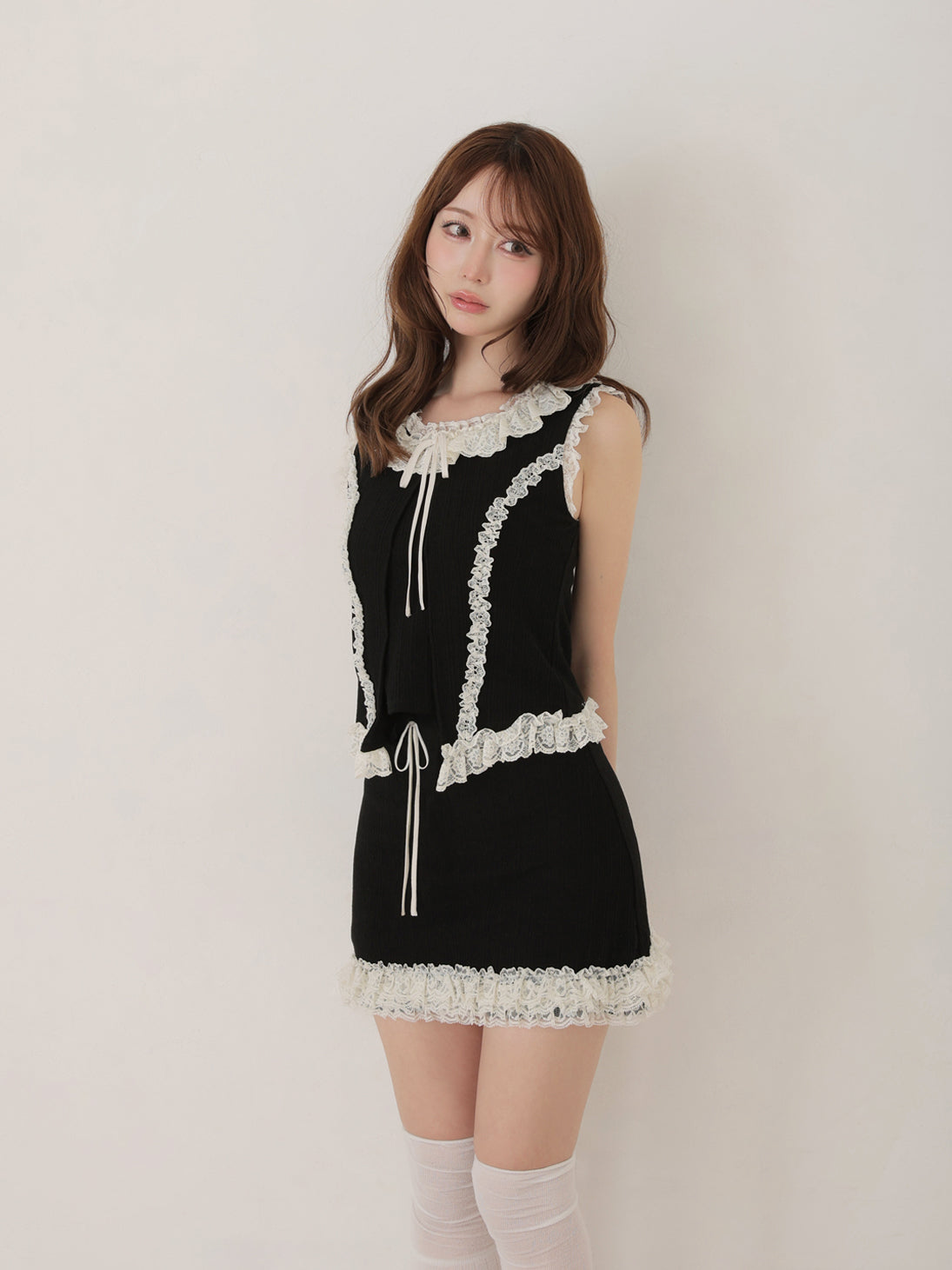 model：162cm　(size：F　color：Black)