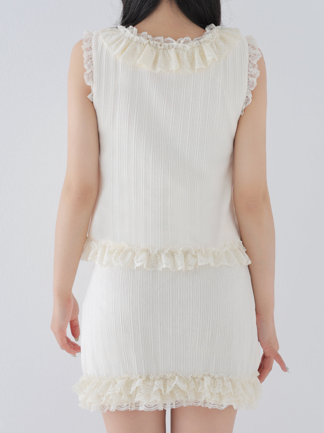 Lace line knit ribbon setup(eme10621) – M me eme