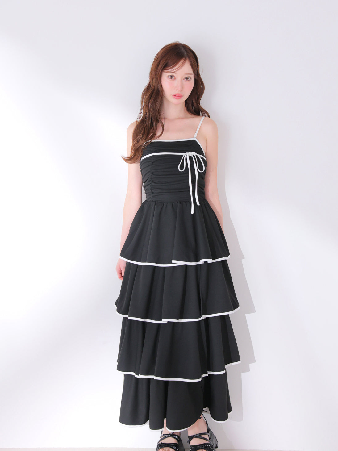 model：162cm　(size：F　color：Black)