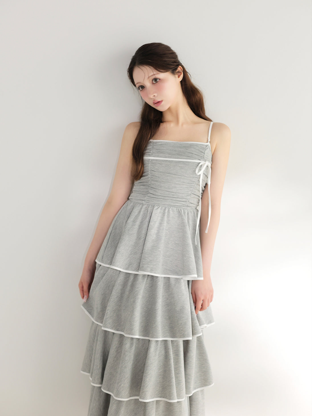 model：160cm　(size：F　color：Gray)