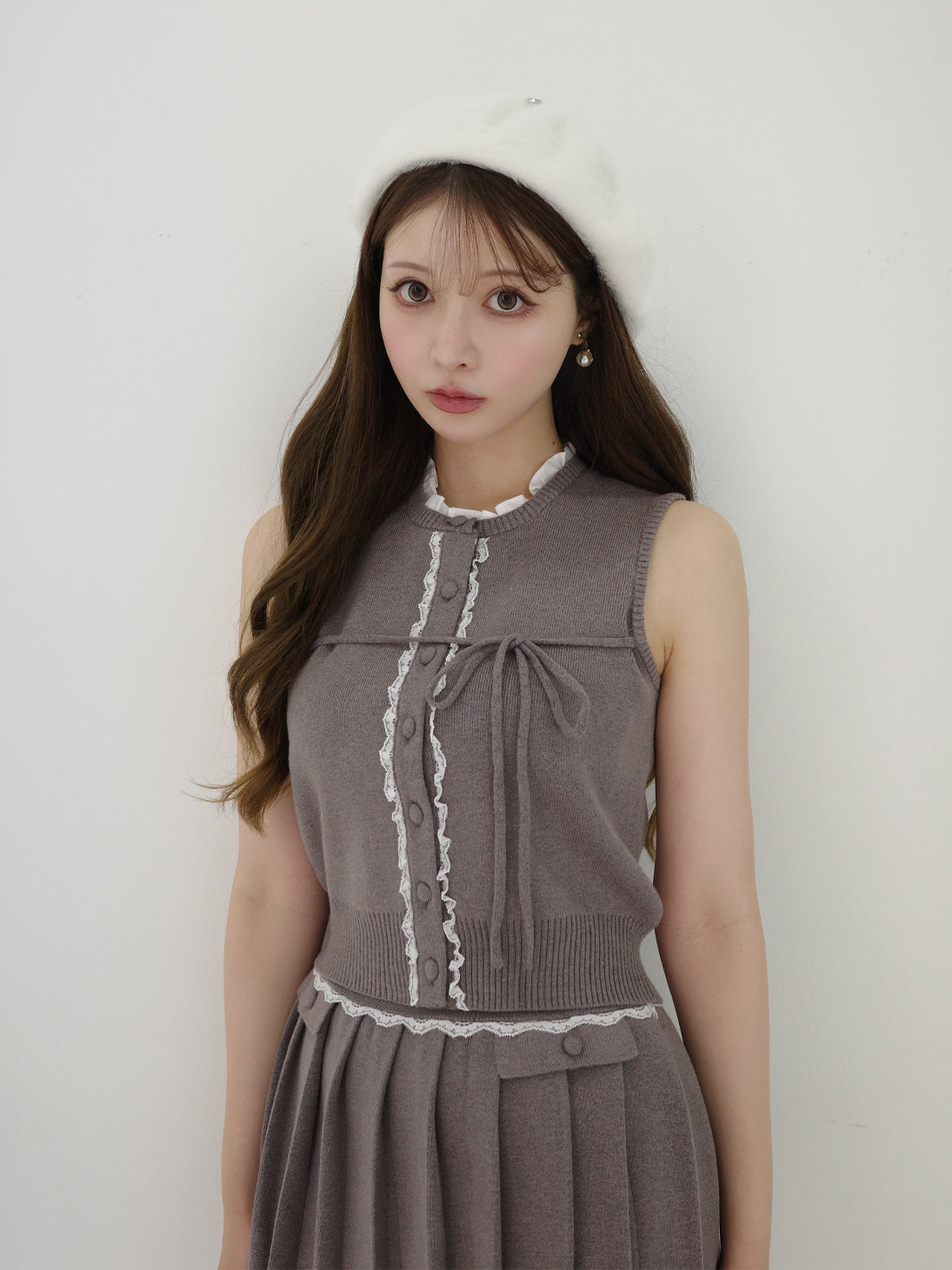 model：160cm　(size：F　color：Gray)