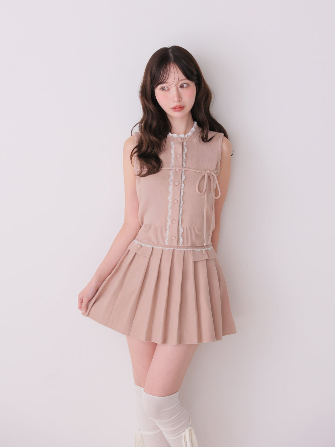 model：162cm　(size：F　color：Pink)