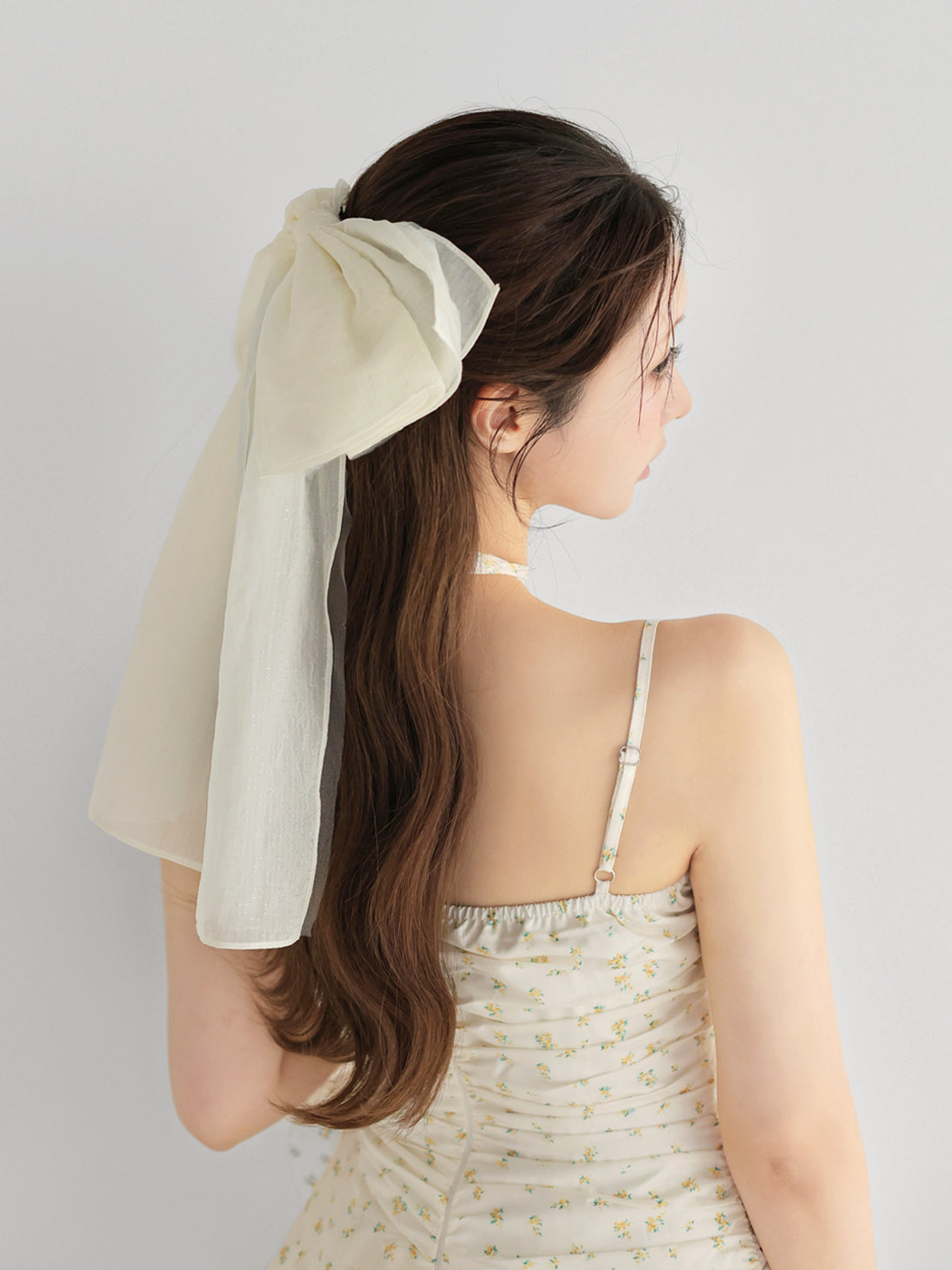 Clair glitter ribbon barrette (eme10628) – M me eme