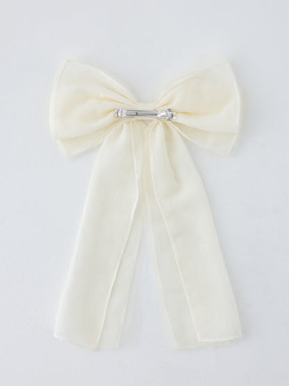 Clair glitter ribbon barrette(eme10628)