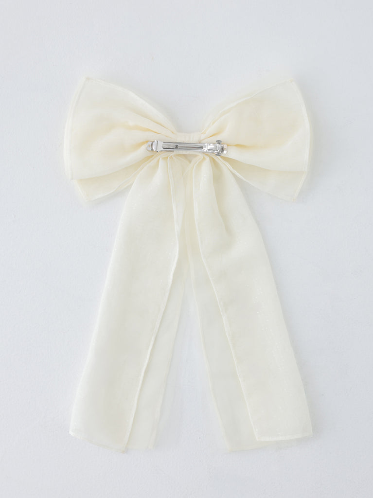 Clair glitter ribbon barrette(eme10628)