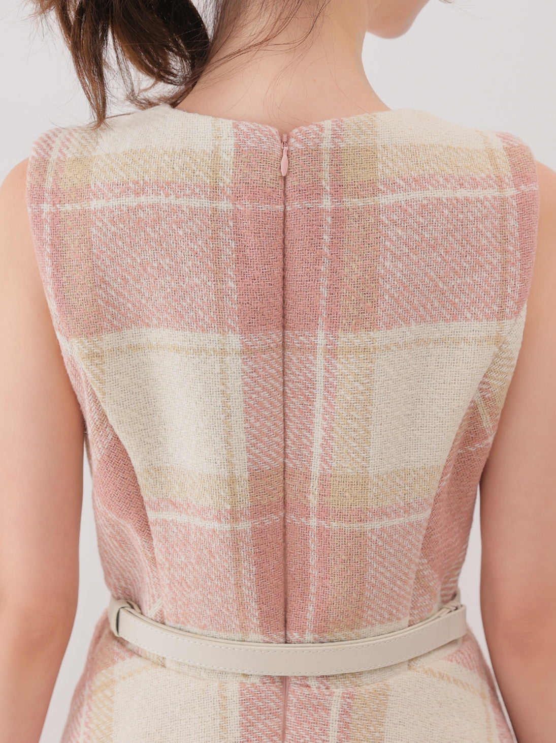Autumn check flare mini onepiece(eme10629)