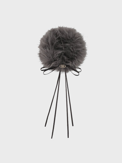 Logo satin ribbon fur chouchou(eme10630)