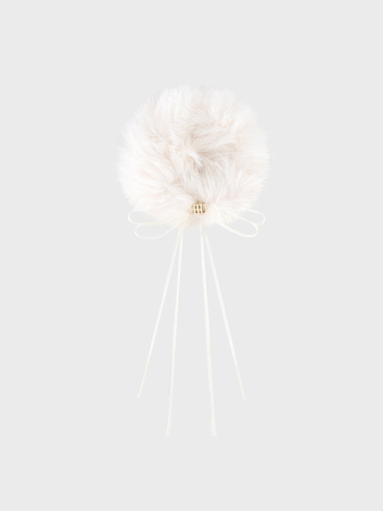 Logo satin ribbon fur chouchou(eme10630)