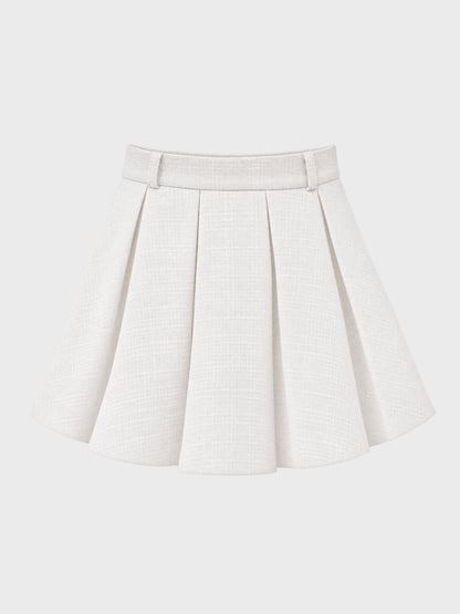 【SALE】【70％OFF】Tweed pleated skirt (eme10414)