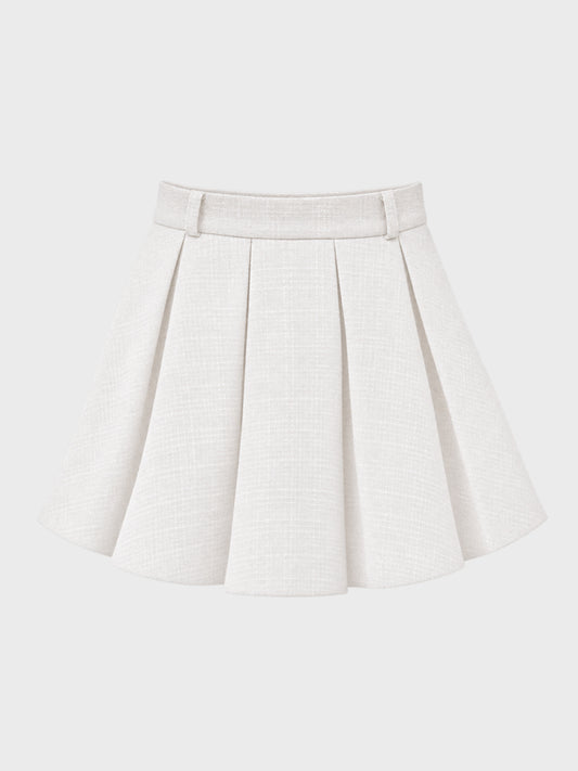 【SALE】Tweed pleated skirt (eme10414)