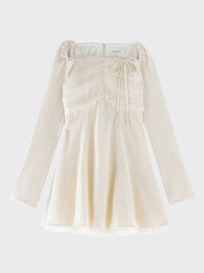 Ribbon veil flare mini onepiece(eme10631)