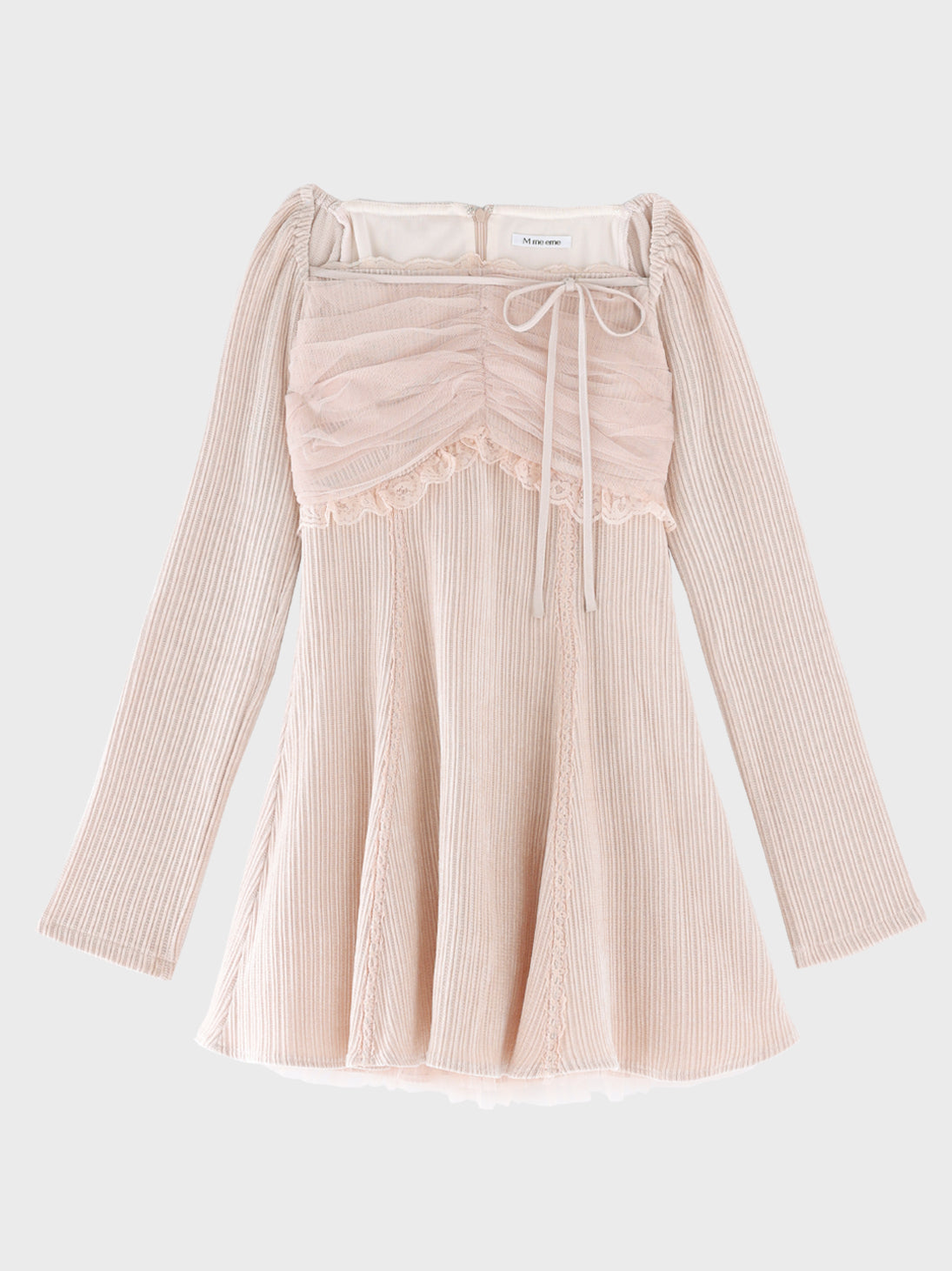 Ribbon veil flare mini onepiece(eme10631)