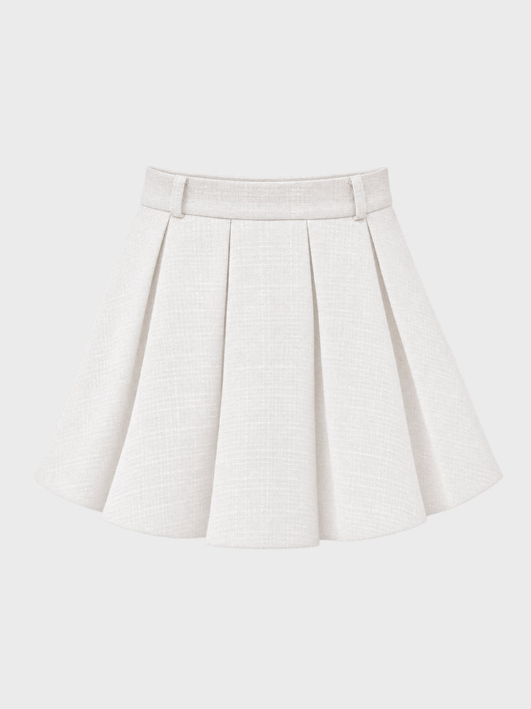 【SALE】【70％OFF】Tweed pleated skirt (eme10414)