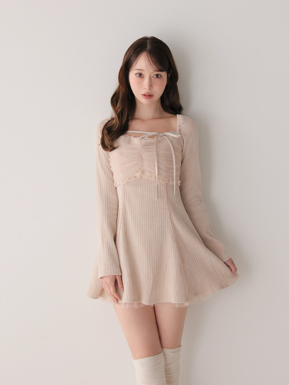 model：162cm　(size：F　color：Pink)