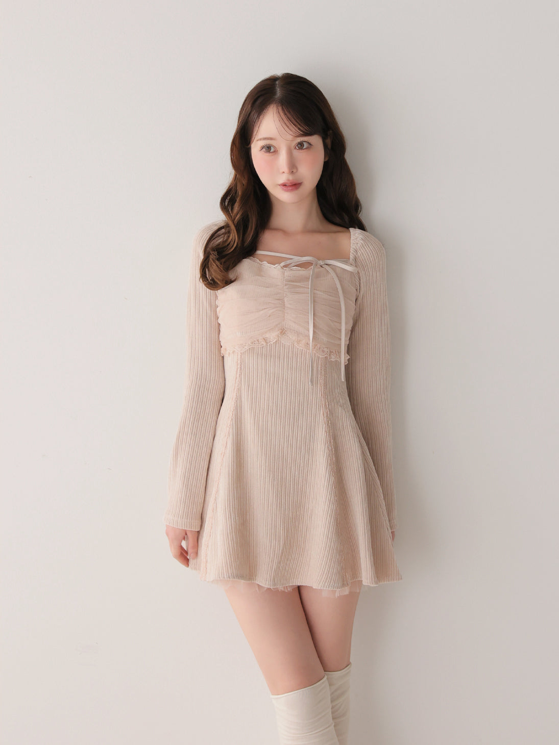 model：162cm　(size：F　color：Pink)