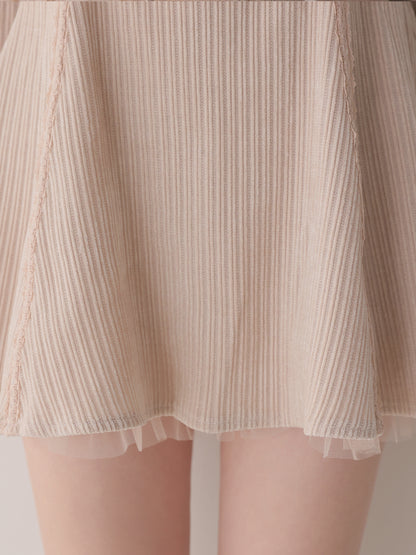 Ribbon veil flare mini onepiece(eme10631)