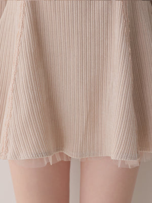 Ribbon veil flare mini onepiece(eme10631)