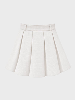 【SALE】【70％OFF】Tweed pleated skirt (eme10414)