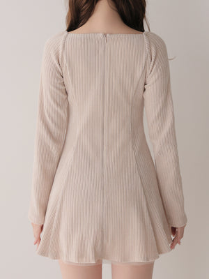 Ribbon veil flare mini onepiece(eme10631)