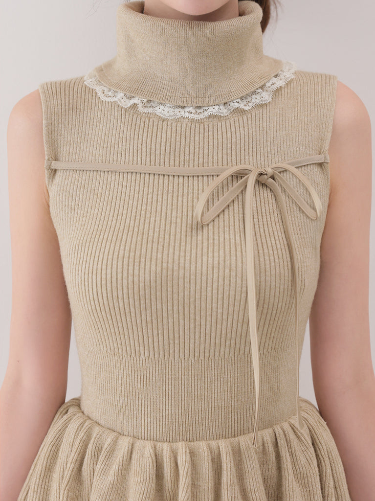 Scallop lace tiered frill mini onepiece(eme10632)