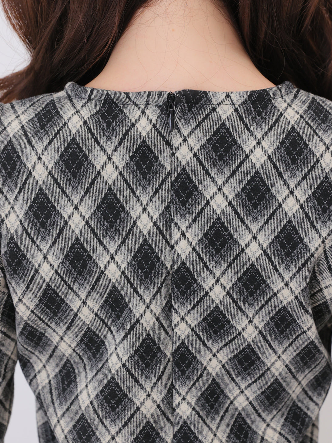 Shoulder slit check mini onepiece(eme10633)