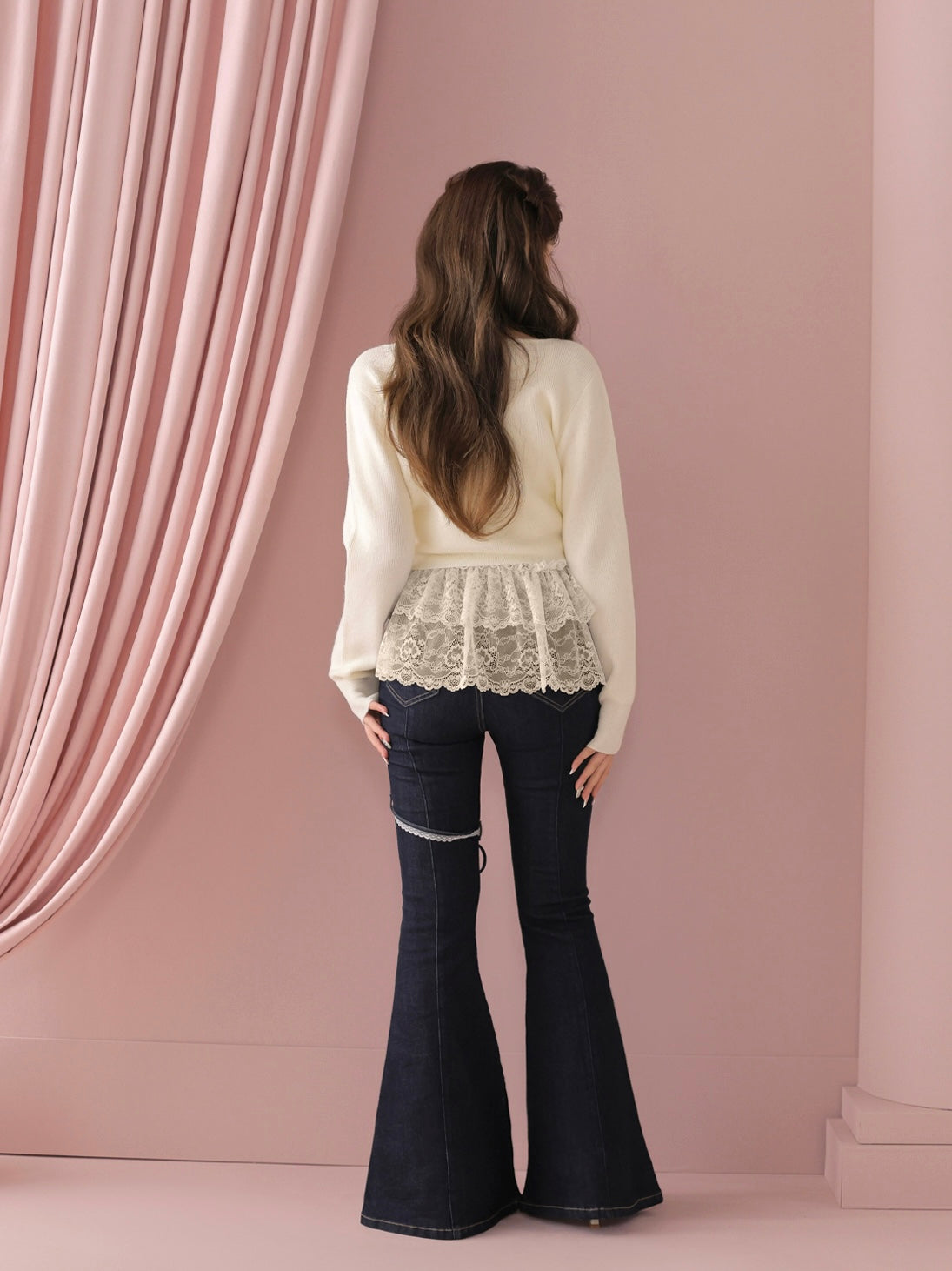 model：160cm　(size：F　color：Ivory)