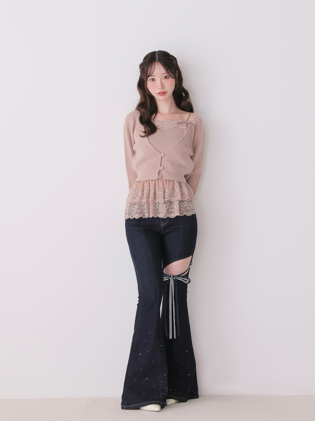 model：162cm　(size：F　color：Pink)