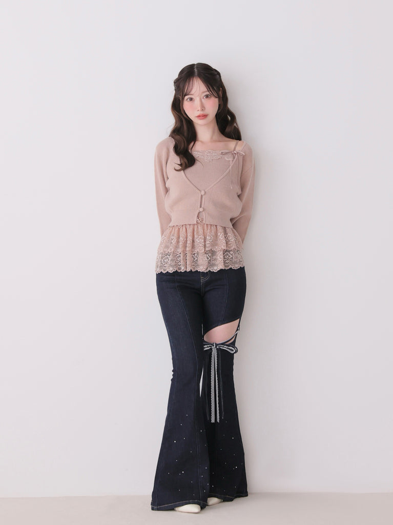 model：162cm　(size：F　color：Pink)
