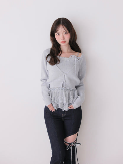 model：162cm　(size：F　color：Blue)