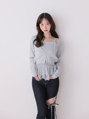 model：162cm　(size：F　color：Blue)