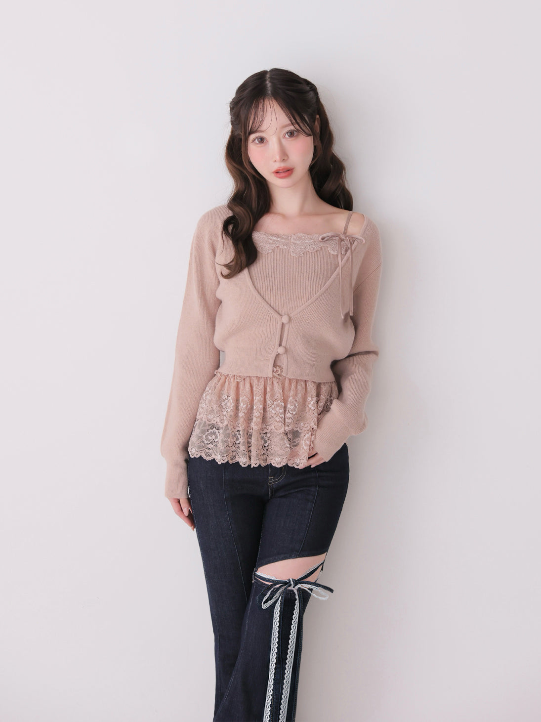 model：162cm　(size：F　color：Pink)