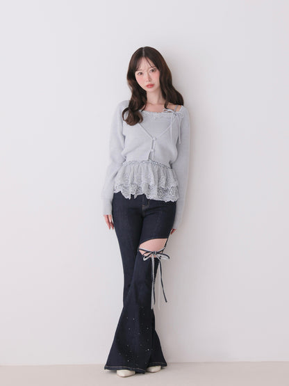 model：162cm　(size：F　color：Blue)