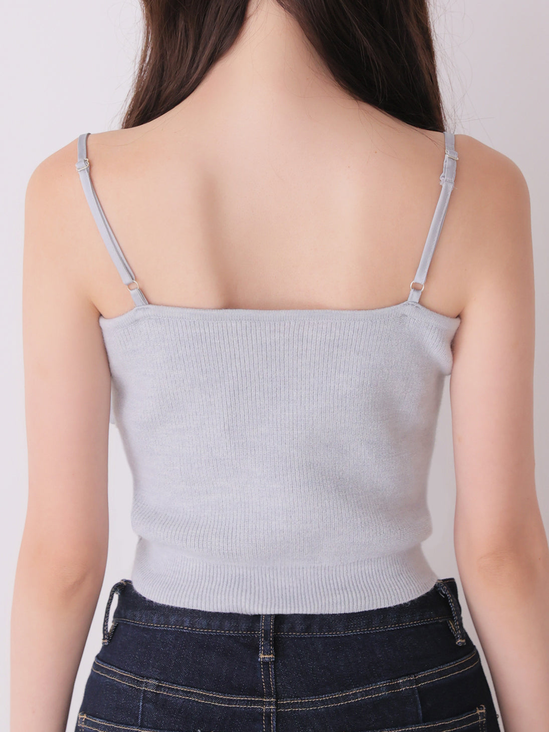 Lace frill peplum knit three piece tops(eme10634)