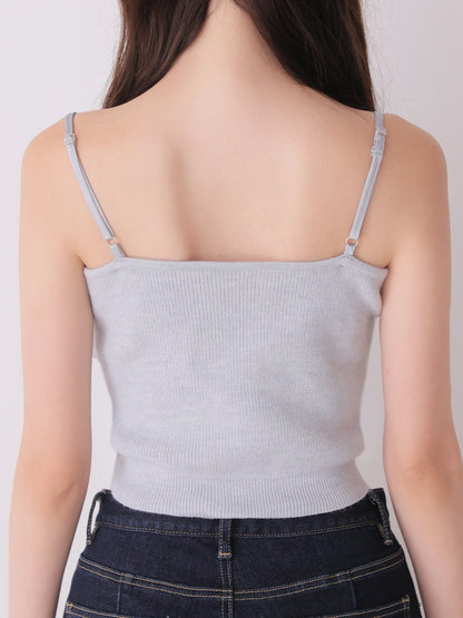 Lace frill peplum knit three piece tops(eme10634)