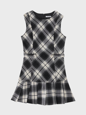 Ombre check pleats mini onepiece(eme10864)