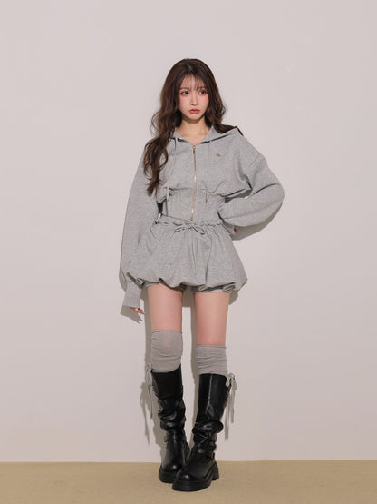 model：160cm　(size：F　color：Gray)