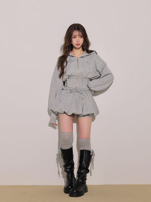 model：160cm　(size：F　color：Gray)