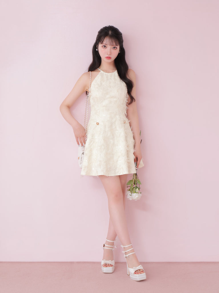 Flower tulle mini onepiece(eme10700)