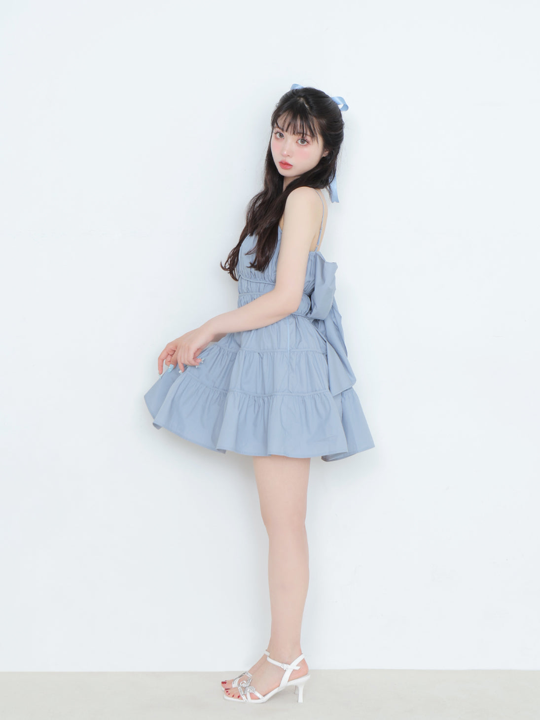 model：160cm　(size：F　color：Blue)