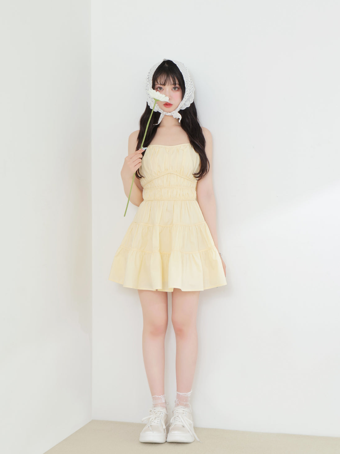 model：160cm　(size：F　color：Yellow)
