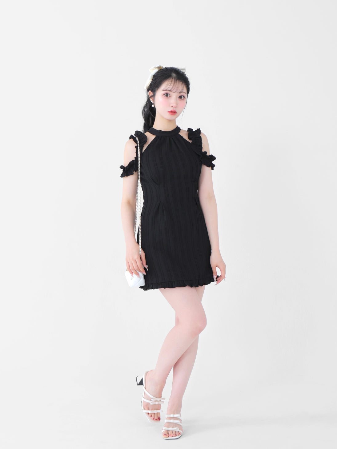 model：160cm　(size：F　color：Black)