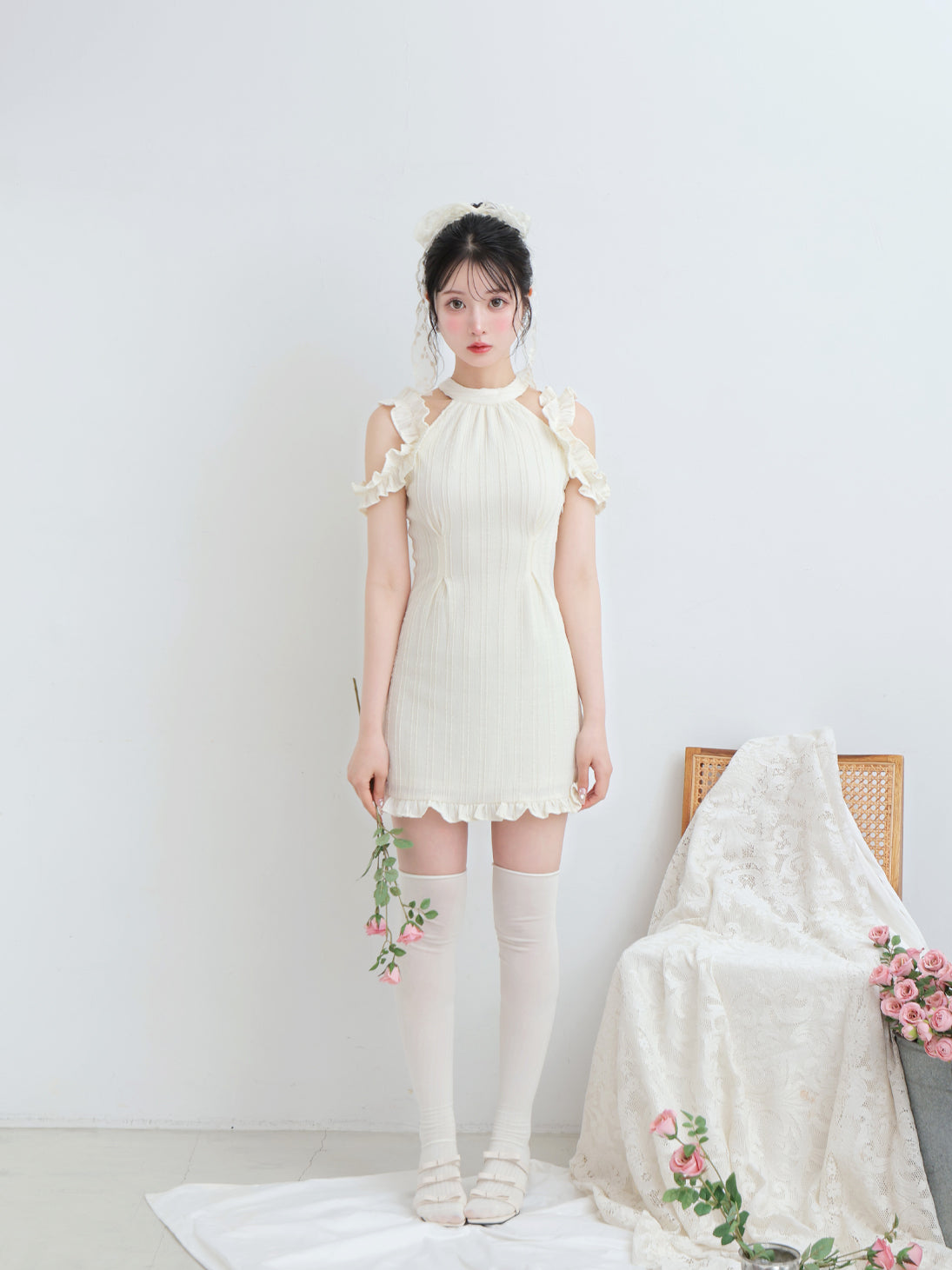 model：160cm　(size：F　color：Ivory)