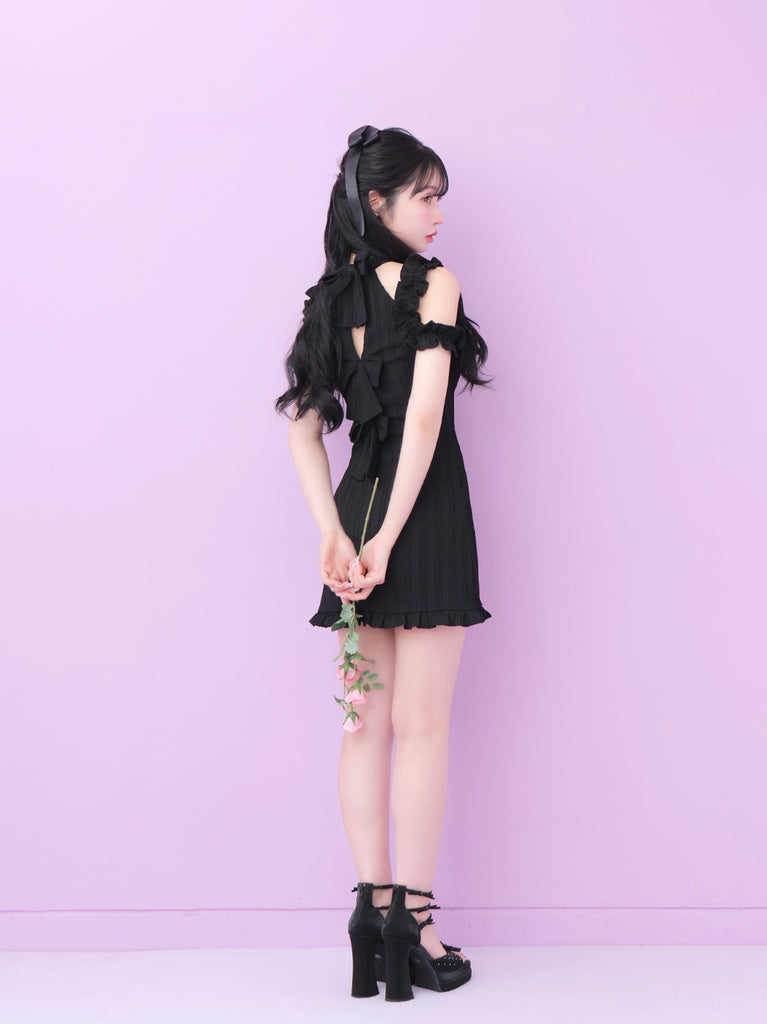 model：160cm　(size：F　color：Black)