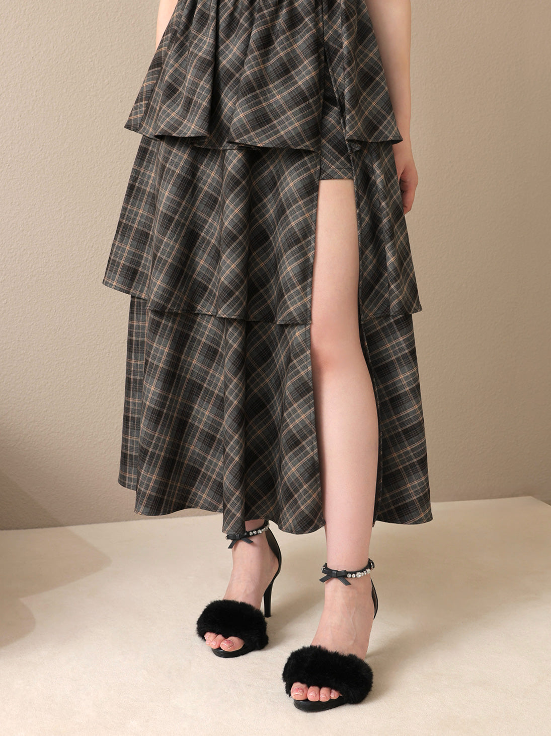 Double strap slit onepiece(eme10710)