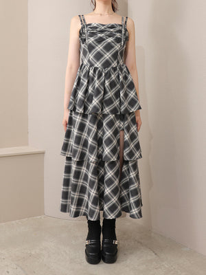 Double strap slit onepiece(eme10710)