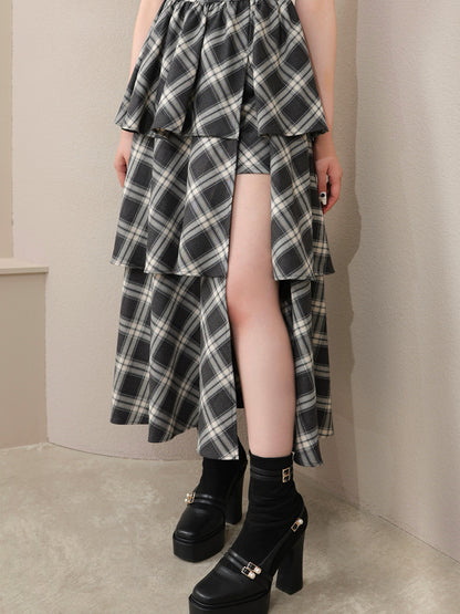 Double strap slit onepiece(eme10710)