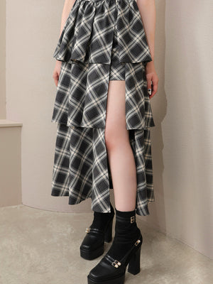 Double strap slit onepiece(eme10710)