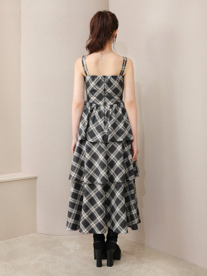Double strap slit onepiece(eme10710)