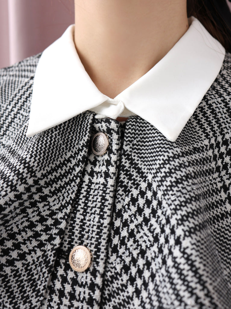 Glen check cape jacket(eme10720)