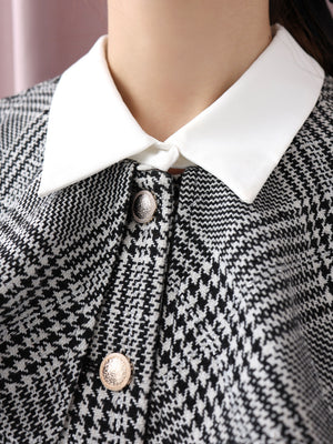 Glen check cape jacket(eme10720)